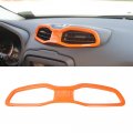 Junleli Car Center Console Central Vent Outlet Decorative Cover Trim For Jeep Renegade 2016-2023 Interior Accessories Orange