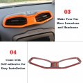 Junleli Car Center Console Central Vent Outlet Decorative Cover Trim For Jeep Renegade 2016-2023 Interior Accessories Orange