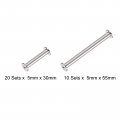 Uxcell Screw Post Female 5x30mm And 5x55mm Silver Tone Binding Bolts Total 30 Sets