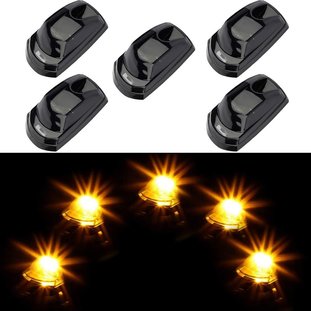5x Led Cab Marker Roof Running Lights For 2017 2019 Ford F250 F350 Super Duty Smoke Lens Amber Clearance Side Trailer