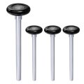 4pcs 1 8 Black Nylon Garage Door Rollers For 2 Track 6 54 Long Stem Quiet Wheels Ball Bearings
