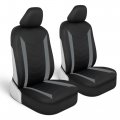 Spillguard Waterproof Neoprene Seat Covers For Cars Trucks Suv Gray Front Protector Set Universal Fit Airbag Compatible 