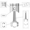 Uxcell Engine Piston Ring Set 65mm Diameter Air Compressor Replacement Parts