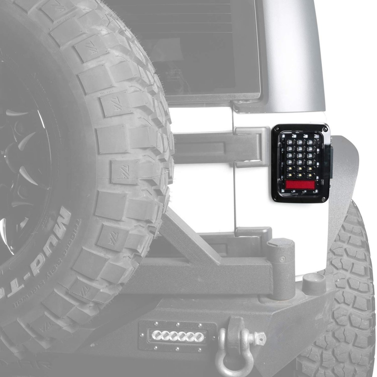 Led Tail Light Assembly For 2007 2018 Jeep Jk Wrangler And Unlimited Brake Turn Signal Reverse Lamp Black 2 Piece Set