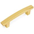 Cosmas 10 Pack 5235bb Brushed Brass Contemporary Cabinet Hardware Handle Pull 3 Inch 76mm Hole Centers 