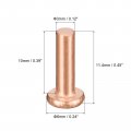 Uxcell 100pcs Copper Solid Rivets 1 8 X 25 64 Flat Head Rivet Metal Fasteners For Electrical Applications Leather Working