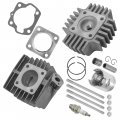 Caltric Top End Cylinder Kit Compatible With Suzuki 11111-04001 11211-04001-0f0 11211-04002-0f0 12110-35614-0f0 12110-35613-0f0