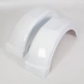 Single Axle Trailer Fenders 13 Wheels Tires Set Of 2 White