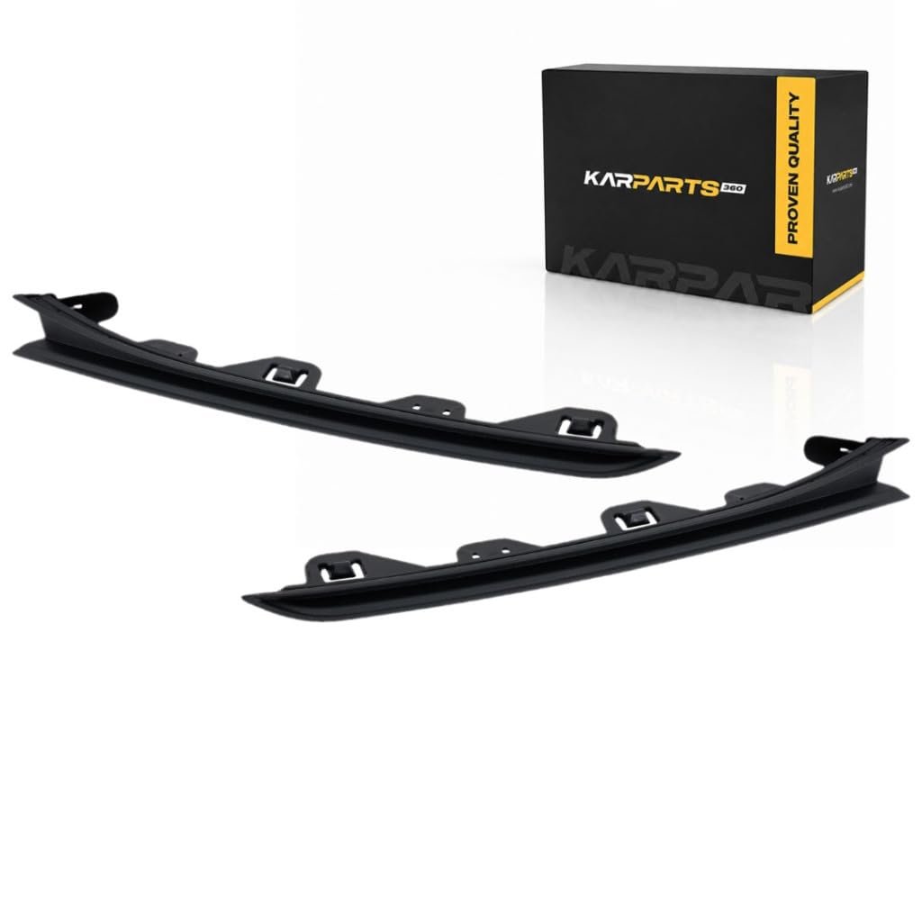 Front Lower Bumper Moldings For 2020 To 2022 Volkswagen Passat Driver And Passenger Side Pair Textured Black Plastic Vw1046116