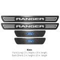 Ford Ranger X-large Black Real Carbon Fiber 4 Pcs Universal Door Sill Step Protector Guard Decal Plates
