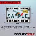 Fastasticdeals Metal Insert Bike License Plate Frame Spider Weatherproof Motorcycle Accessories Black 4 Holes Solid