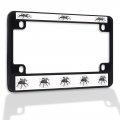 Fastasticdeals Metal Insert Bike License Plate Frame Spider Weatherproof Motorcycle Accessories Black 4 Holes Solid 