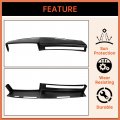 Ecotric Black Dashboard Cover Compatible With 1981-1991 Chevrolet Gmc C K R V Truck Suv Pickup Car Interior Dash Pad Cap