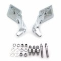 Httmt Mt336-cd Diamond Flame Stem Mirrors Compatible With H-d Or Metric Bike Chromed