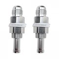 6an Male Flare Bulkhead To 5 16 Hose Barb Fuel Tank Fitting 2-pack 