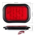 12 Led Oval Trailer Tail Lights Red Waterproof Clearance Side Marker Light For Freightliner International Harvester And