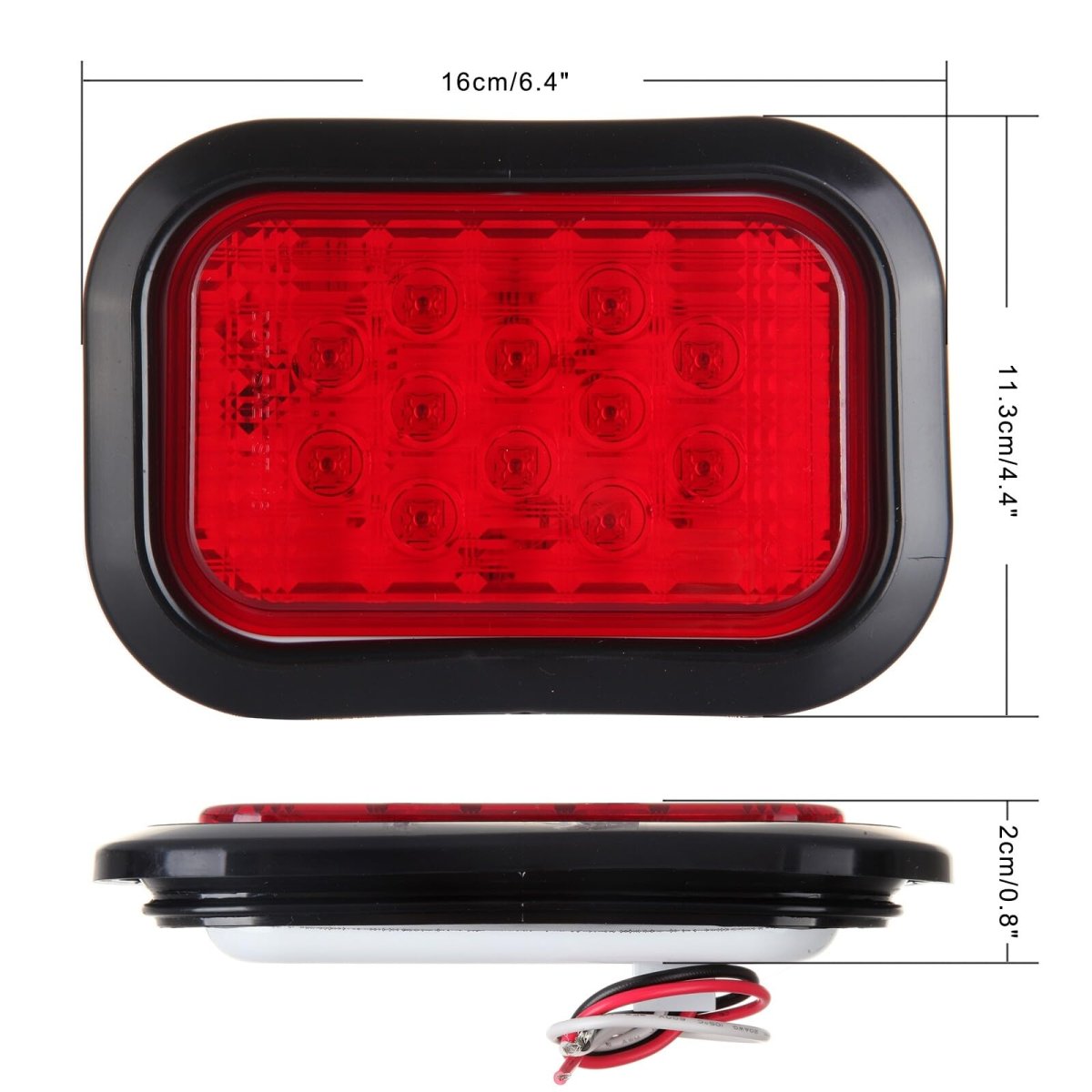 12 Led Oval Trailer Tail Lights Red Waterproof Clearance Side Marker Light For Freightliner International Harvester And