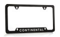 Lincoln Continental Wordmark Black Coated Zinc Metal License Plate Frame Bottom Engraved 4 Hole 