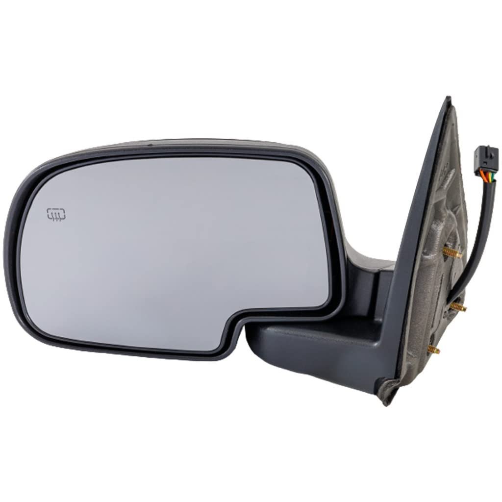 Driver Side Door Mirror For Cadillac Escalade Ext 2002 And 2007 Classic Power Heated With Puddle Light Manual Folding Textured