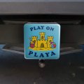Play On Playa Player Sandcastle Funny Tow Trailer Hitch Cover Plug Insert For 1 25 In Receivers Black Abs Plastic With Uv