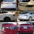 Cuztom Tuning Glossy Carbon Fiber Factory Style Trunk Lid Spoiler Wing Compatible With Fits For 2012-2021 Tesla Model S 60d 75d