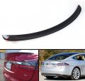 Cuztom Tuning Glossy Carbon Fiber Factory Style Trunk Lid Spoiler Wing Compatible With Fits For 2012-2021 Tesla Model S 60d 75d
