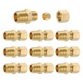 10pcs 4 Npt Brass Compression Pipe Fittings Set Of0 1 Od X 1 Union Straight Coupling Adapter 