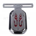 Httmt Flame Fire Rear Tail Light Brake Compatible With H-d Cafe Racer Bobber Chrome Usa