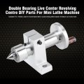 Mini Lathe Machine Double Bearing Adjustable Live Center Revolving Centre For Diy Parts Accessories Woodworking