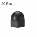 Uxcell Acorn Hex Cap Nuts 20pcs M5 Dome Nylon Hexagon Decorative Nut For Screws Bolts Black
