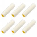 Uxcell Paint Roller Cover 3 Inch Mini Woolen Brush For Household Wall Painting Treatment White 6pcs 