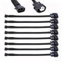 Fuel Injector Connector 8 Pcs Pigtail Wire Terminals Wainj32 For Mini Delphi Multec 2 Harness To Uscar Ev6 Size 