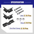Uxcell 10pcs Structural Pipe Connector 180 Degree 4 Way Metal Joint Chain Link Fence Clamp Stainless Steel Corner Fitting End