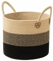 Joybest Woven Storage Basket With Handle Blanket For Organizing Cotton Rope Boho Decorative Toys Shoes Clothes Towels 14x12 