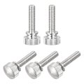 5pcs M4x16mm Knurled Thumb Screws Brass Nickel Plated Shoulder Bolts Grip Knobs Fasteners For Electronic Mechanical White 