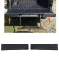 2pcs Top Rear Tailgate Moulding Trim Abs Matte Black Compatible With 2009-2014 Ford For F-150 Flex Step