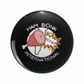 Ham Bonk International Double Sided Stainless Steel Keychain 3d Resin Encased Round Design 1 25 In Diameter For Keys Backpack 