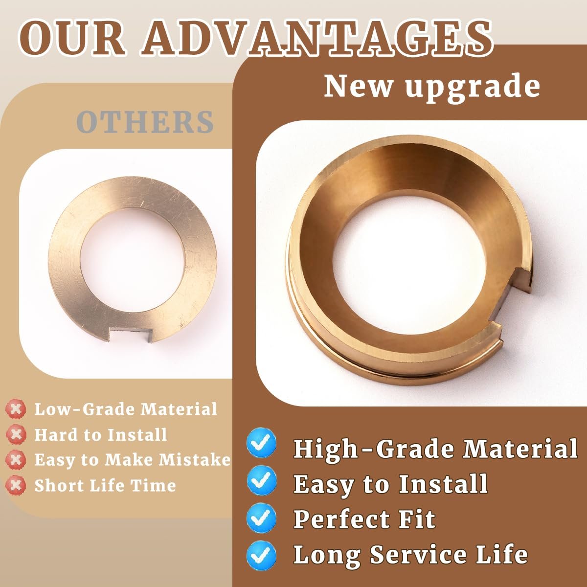 Gtpartes T Case Shifter Sheet Brass Transfer Rg911 Bushing Kit Replacement For Suzuki Samurai