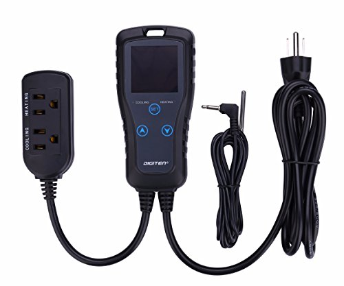 Digiten Digital Lcd Thermostat Pre-wired Temperature Controller Heating Cooling 2 Stage Outlet