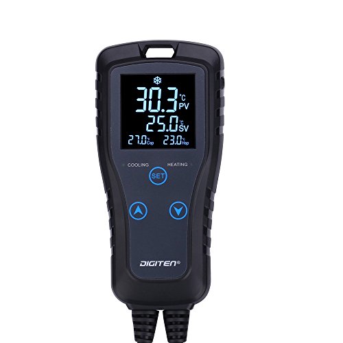 Digiten Digital Lcd Thermostat Pre-wired Temperature Controller Heating Cooling 2 Stage Outlet