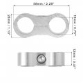 X Autohaux 8pcs Car An10 19mm Hose Separator Clamp Fitting Adapter Oil Line Brake Aluminum Alloy Bracket Fuel Mounting Divider