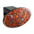 Too Many Dachshunds Wiener Dog Pattern Oval Tow Trailer Hitch Cover Plug Insert