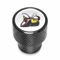Ipick Image For Dodge Scat-pack Full Color In White On Black Aluminum Tire Valve Stem Caps