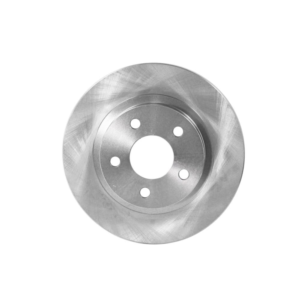 Rear Brake Disc Rotor For Cadillac Deville 2000 To 2005 Vented Cast Iron Plain Surface 5 Lug Single Piece Replacement 18023592