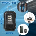 Rossesay 3 Pcs Mini Edc Flashlight Rechargeable Small Keychain With White Red Blue Light 800 High Lumens Pocket Usb C Led Cob