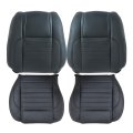 Charcoal Black Microfiber Leather Seat Covers For Ford Mustang 2010 2011 2012 2013 2014 Front Driver And Passenger Bottom Top 