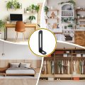 10 Pack L Shaped Corner Brackets 2 87 In X 94 0 59 Right Angle Shelf For Wood Furniture Black Metal Brace 