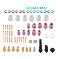 71 Piece Professional Tig Welding Torch Kit For Wp 17 18 And 26 Gas Lens Alumina Nozzles Glass Cups Collets Back Caps Accuracy