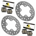 Caltric 2 Front Brake Disc Rotor Compatible With Honda Rancher 420 Trx420fe1 4x4 Es 2014 2015 2016 2017 2018 2019 2020 2021