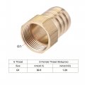 Uxcell Brass Barb Hose Fitting Connector Adapter 32mm Barbed X G1 Female Pipe With Stainless Steel Clamp